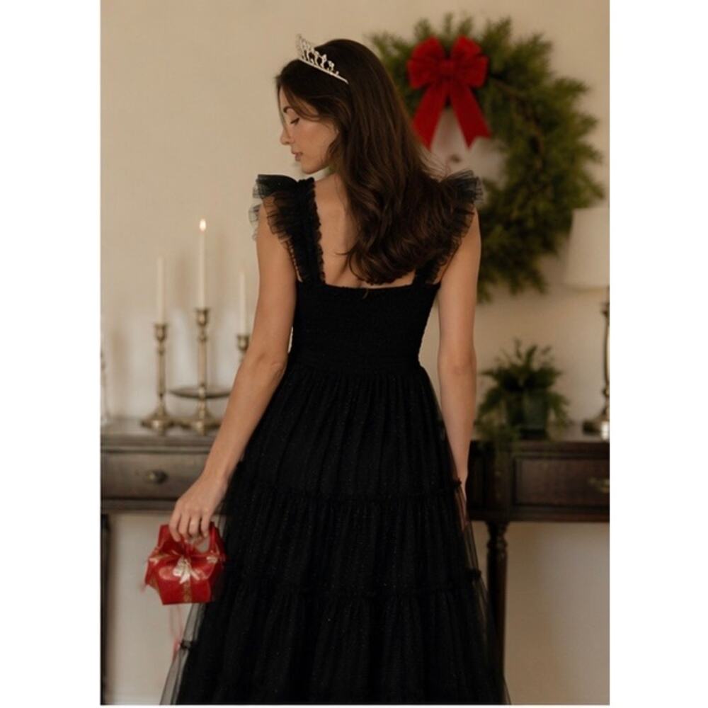 Hill House Home The Collector’s Edition Ellie Nap Dress Black Tulle Maxi Dress S - Picture 6 of 11